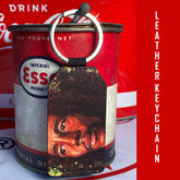 Bob Marley Leather Art Keychain by Chris Tutty